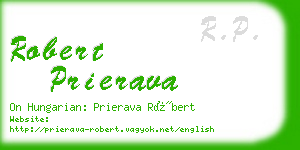 robert prierava business card